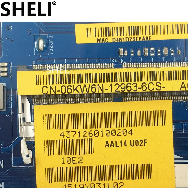 SHELI لديل اللوحة 6KW6N 06KW6N AAL14 LA-C571P انسبايرون 5552 N3050 اللوحة المحمول
