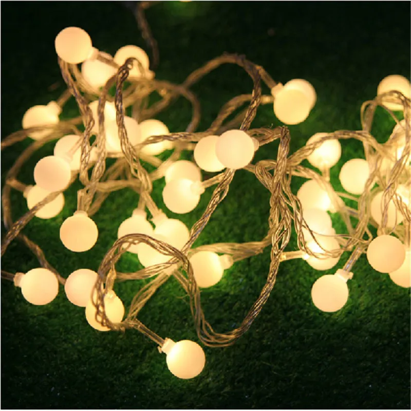 

7.5M Fairy Garland 50LED Ball String Lights Waterproof For Christmas Tree Party Wedding Home Indoor Decoration EU US plug
