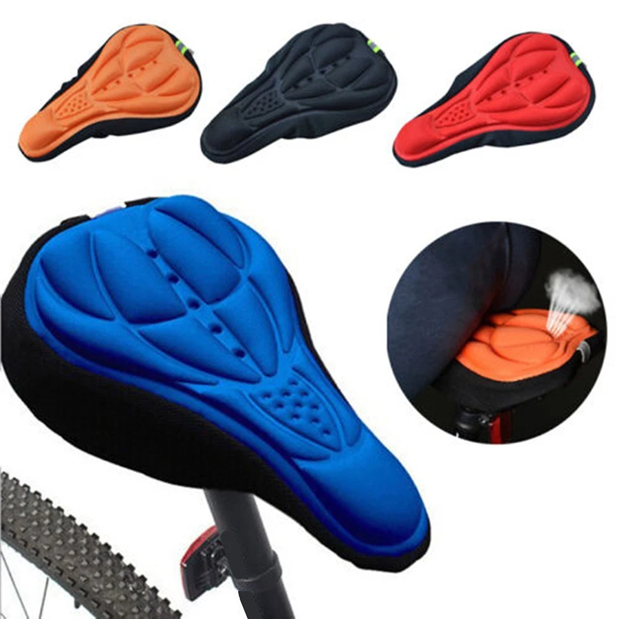 

Bicycle Silicone Cushion Pad Thicken Cycling Bicycle Sponge Pad Seat Saddle Cover Outdoor Bike Sports Protective Pad 5 Colors