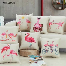New Wedding Decorative Flamingo Print Pillow Cover Office Pillows Waist Back Stylish Simple Cushion Case 45X5cm New Wedding Decorative Flamingo Print Pillow Cover Office Pillows Waist Back Stylish Simple Cushion Case 45X5cm