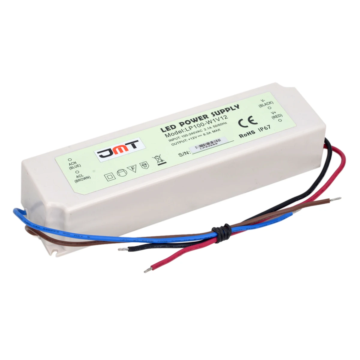 

Waterproof 12V 100W Constant Voltage Power Adapter Power Supply for LED Lights LED Electronic Transformer Power Supply Driver