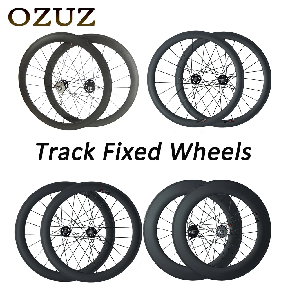 

OZUZ Track Fixed Gear Carbon Wheels A165SBT/A166SBT 23mm Width Carbon Road Wheels 38mm 50mm 88mm Road Bike Wheelset 3K 700C