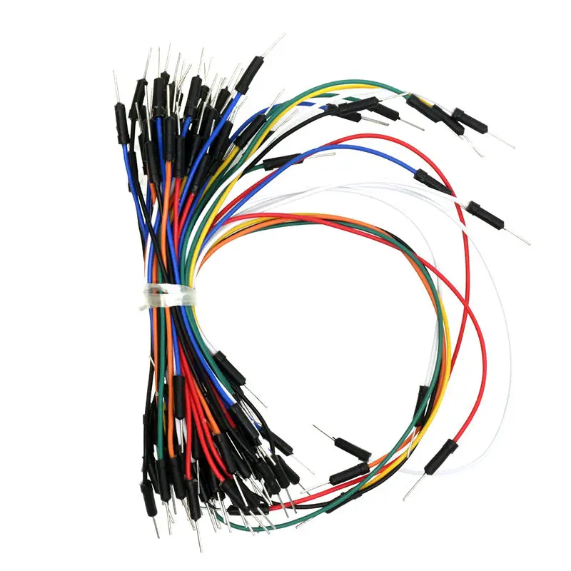 Glyduino 65 шт. Перемычка провода смешанный цвет мужчин и мужчин цельный кабель провода оптом для макет Arduino