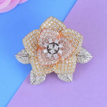 

GODKI Luxury Full Micro CZ Party Bouquet Brooch Pins for Women in Assorted pins Badges Brooches Lapel pin Backpack Bag Accessory
