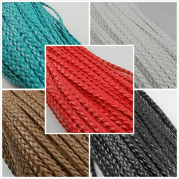 

50m Man-made Leather Braid Rope Hemp Cord For Necklace Bracelet 5mm Rope Making