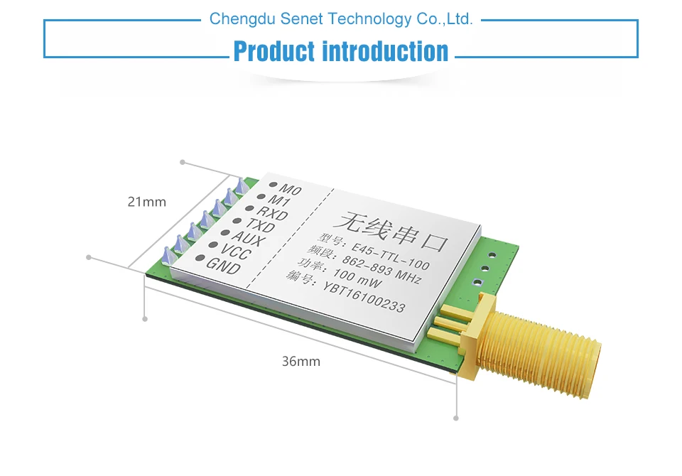 E45-TTL-100 SX1276 868MHz LoRa Module (1)