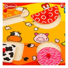 N135 красочные деревянные формы и животные парные познание Детский пазл ранний Детский Развивающие игрушки стиль Случайная