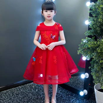 

Girl Dress For Wedding Baby Girl 3-14 Years Birthday Outfits Children's Girls First Communion Dresses Girl Kids Party Wear E12