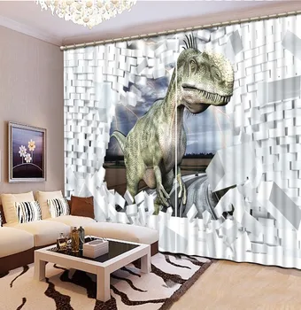 

Customized size Luxury Blackout 3D Window Curtains For Living Room brick curtains animal curtain cartoon curtain