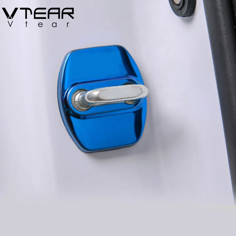 

Vtear For hyundai creta ix25 solaris tucson accessories Auto Door Lock protection cover trim Stainless Steel Exterior 2018 2019