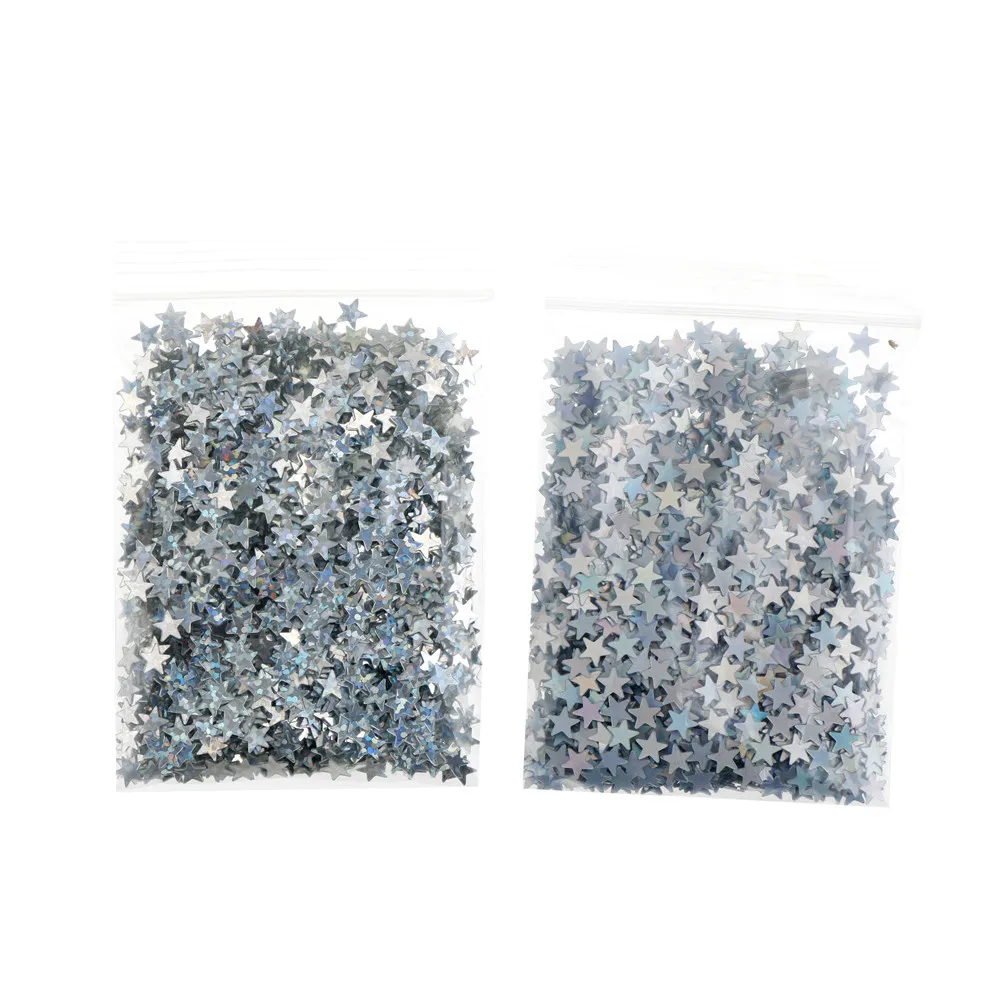 MENGXIANG New 3000 pcs/bag 6 mm Sparkling Paper Pentagram Tissue Paper Confetti Wedding Birthday Party Decorative Supplies