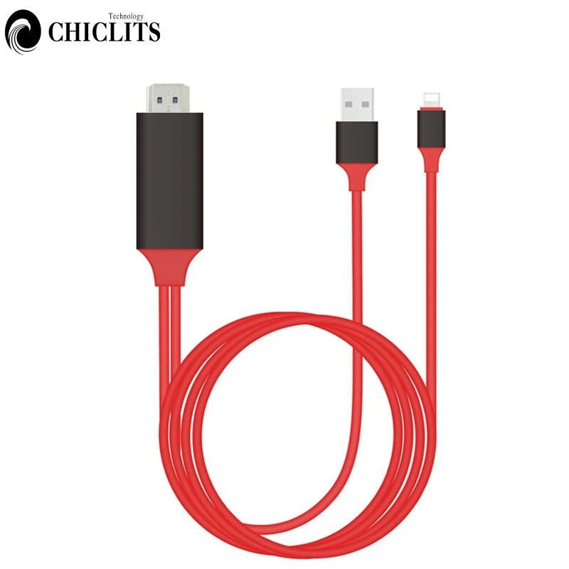 2 м USB 8 Pin к HDMI HDTV AV кабель адаптер для освещения iPhone 7 Plus XPlus 6S 6 Кабель зарядки| |