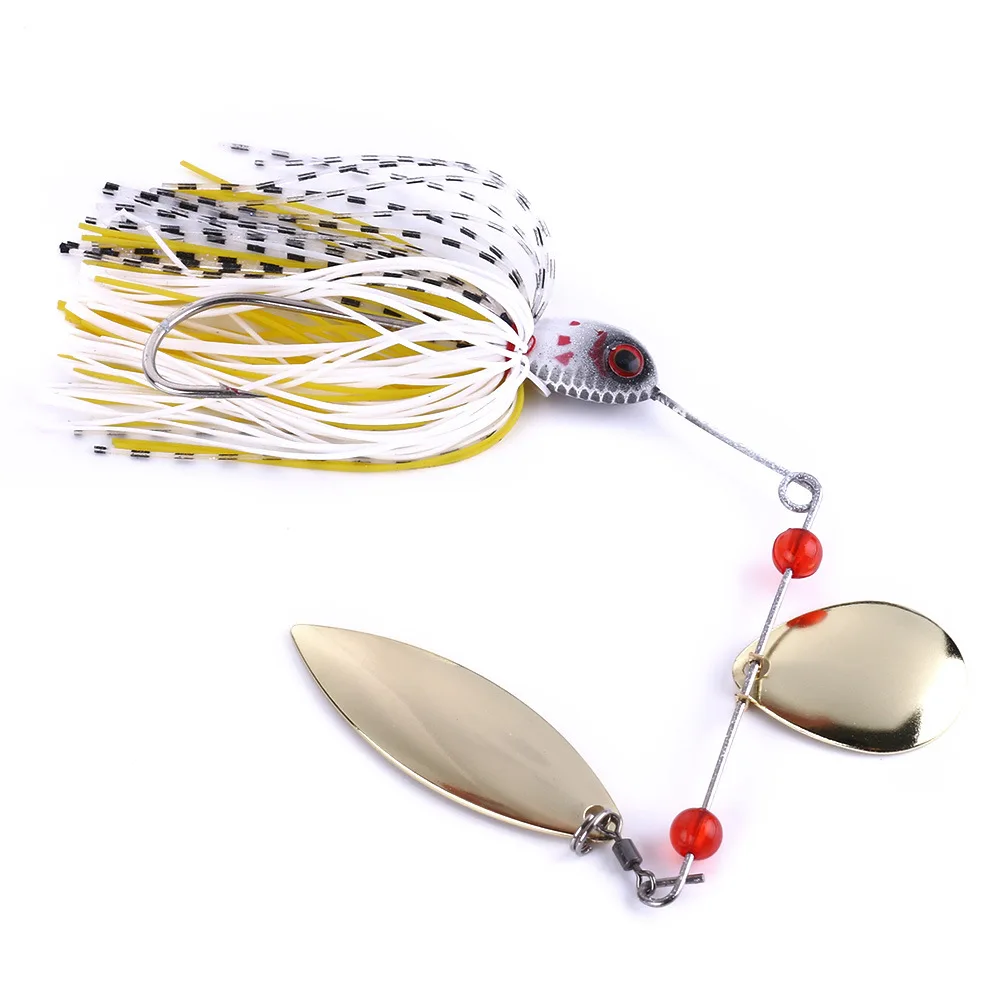 1PC 20g Spinner Bait with Brass Fishing Spoon Lure Metal Jig Jigging