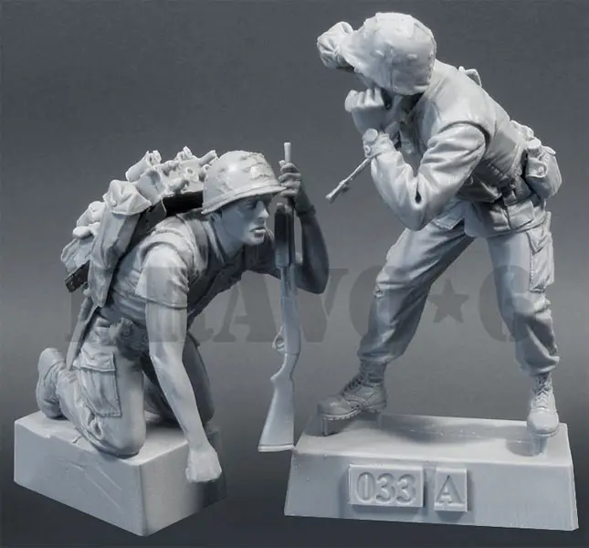 1:35 масштаб Вьетнамская война Battlefield взрыв США Солдат 2 человек миниатюры Смола Модель комплект модель