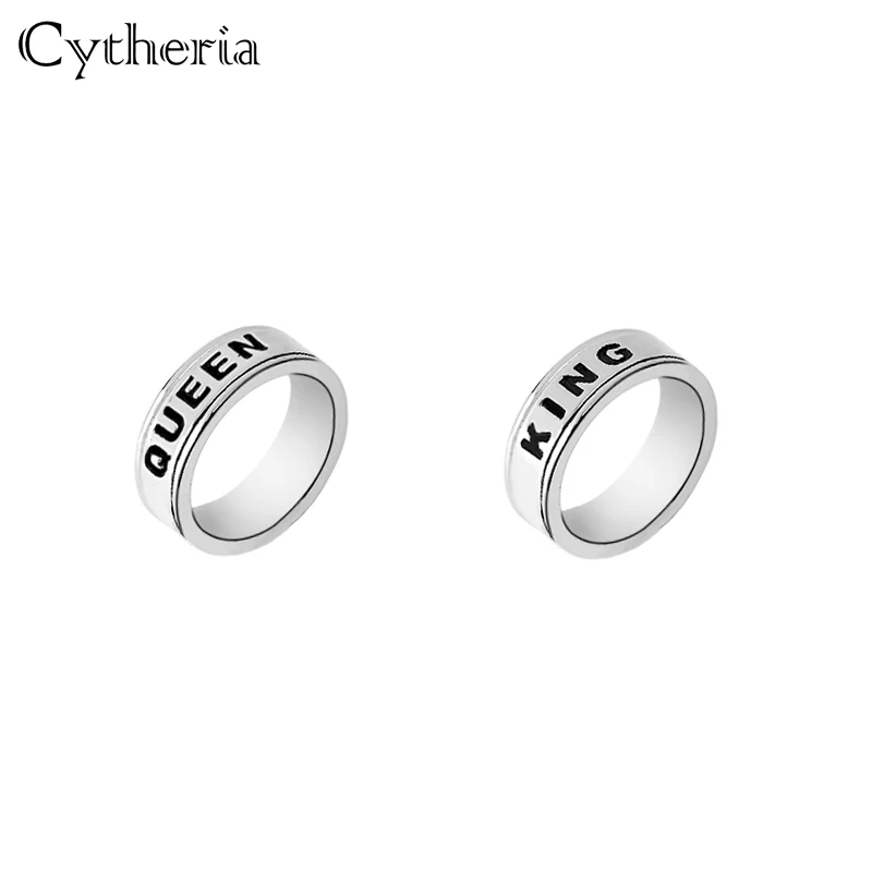 buy Queen rings for women Knuckle Rings men birthday Gift lover Ring couple his queen her king statement finger wear boyfriend girls