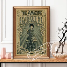 Póster de circo Vintage The Amazing Tattooed Lady Classic lienzos Posters de pared pegatinas decoración del hogar regalo