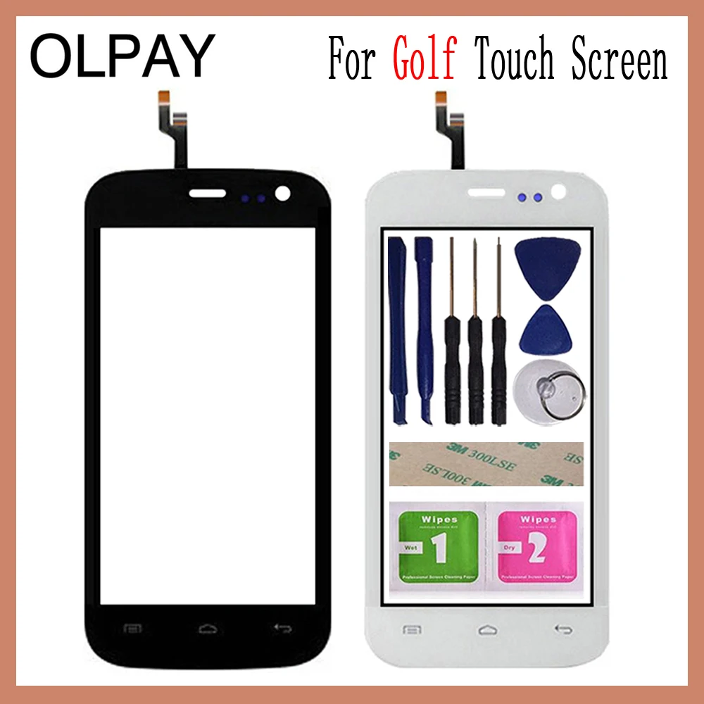 OLPAY 4,5 дюймов протестированное переднее внешнее стекло для Explay Golf сенсорный экран дигитайзер панель объектив сенсор инструменты Бесплатный клей и салфетки