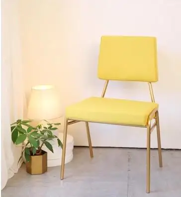 Луи Мода Гостиная стулья железное золото оригинальность столовая Скандинавская простота - Цвет: G2