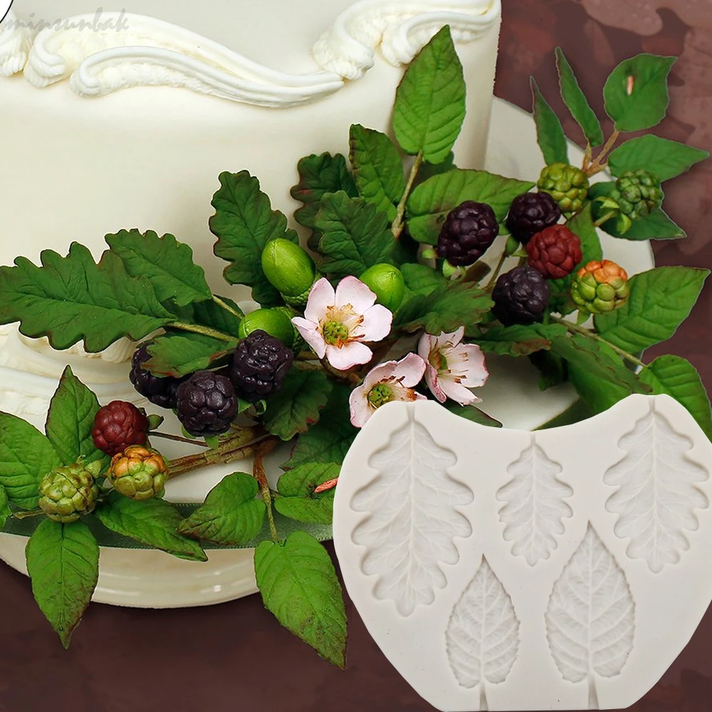 

minsunbak New Leaf Silicone Mold Cake Fondant Decoration Tool Chocolate Gumpaste Mold