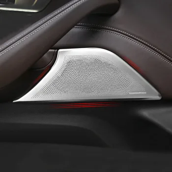

2x Stainless Front Door Speaker Panel Cover Trim For BMW 5 Series G30 G31 17-18