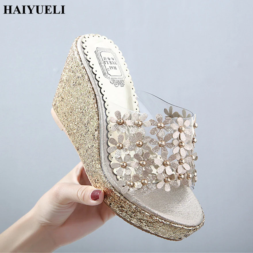 platform heels slippers
