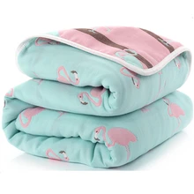 Baby Blanket 115 CM Muslin Cotton 6 Layers Thick Newborn Swaddling Autumn Baby Swaddle Bedding Receiving blanket