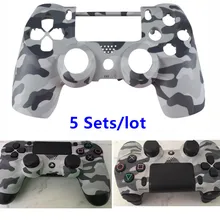 5 компл./лот камуфляж В виде ракушки лицо Камуфляж Корпус чехол Передняя Защитная Для Sony Playstation 4 PS4 контроллер DualShock 4