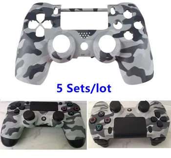 

5Sets/lot New Camo Shell face Camouflage Housing Case Cover Front Protective for Sony Playstation 4 PS4 DualShock 4 Controller