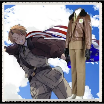 

Axis Powers Cosplay Custom Alfred F. Jones Cos Full Set Man Woman Cosplay Costume Unisex Halloween Carnival Party Drop Ship