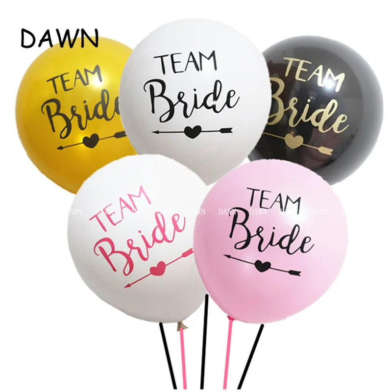 

10pcs/lot Wedding Party Balloons Team Bride Ballon Latex Wedding Decor Valentine's Day Bachelorette Party Decoration Balloon