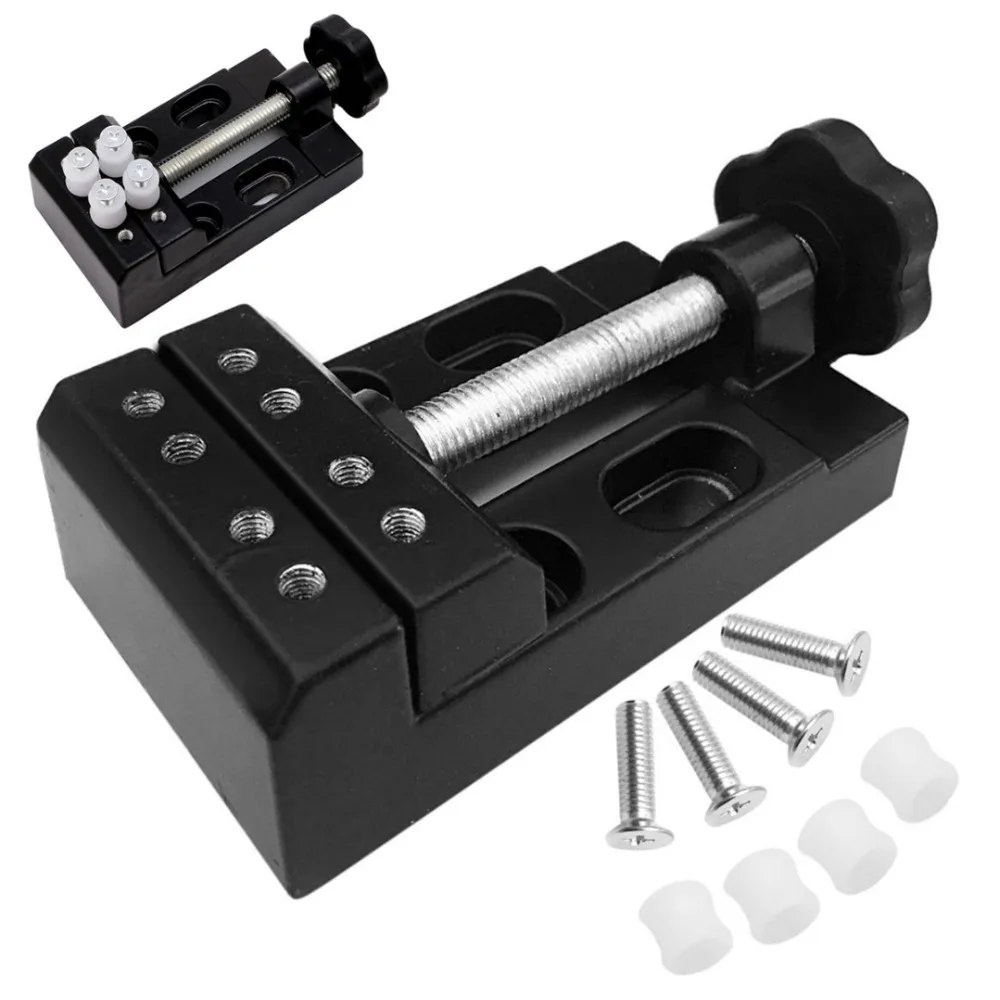 

1 Pcs Black Jaw Bench Clamp Drill Press Vice Mini Clip Flat Vise DIY Tool for Woodworking Carving Hand Tools