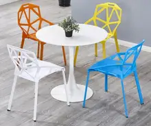 Table modern simple leisure chair plastic backrest chair dining chair creative fashion reception negotiation table chair . beyond negotiation