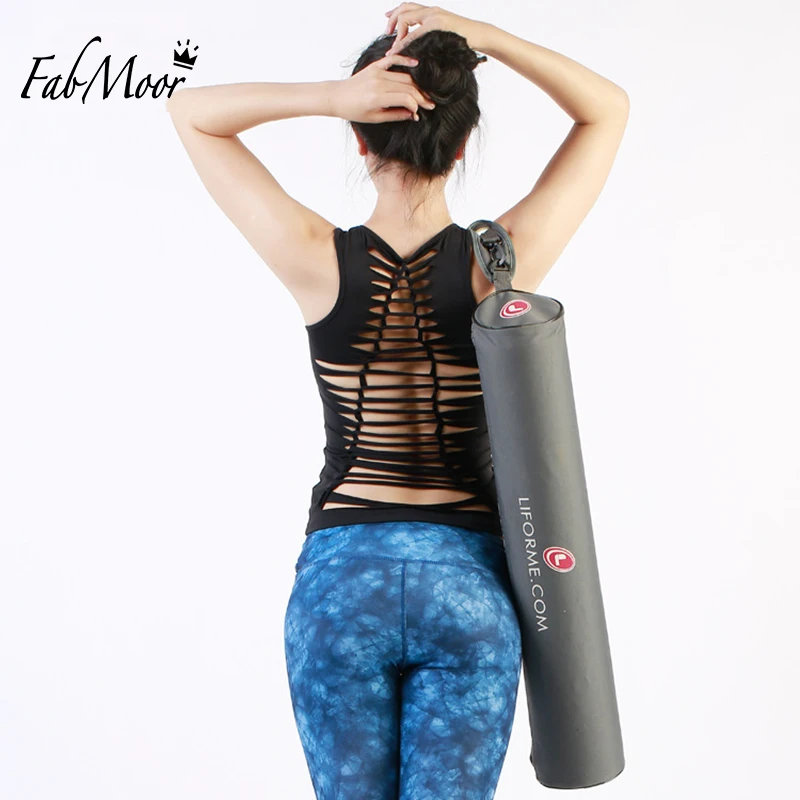 Fabmoor New Sexy Cut out Back Yoga tank top Ladies Open back Workout