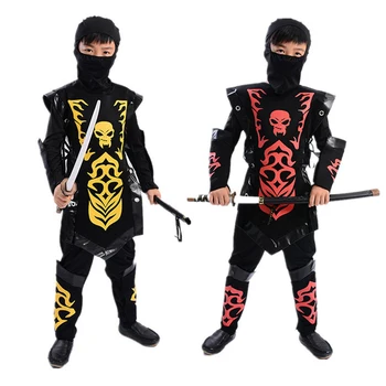 

2018 Hot Kids Ninja Costumes Christmas Party Boys Girls Warrior Stealth New Year Purim Cosplay Assassin Costume New Year Gifts