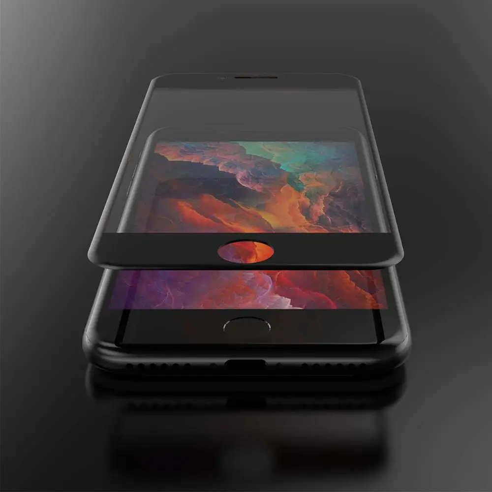  ORICO Schwarz 3D Volle Abdeckung 9H Gehärtetem Glas Screen Protector für iphone 6 7 8 Gebogene Schu