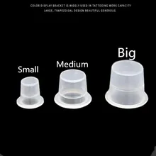 200 шт S/M/L Размер татуировки пластиковые татуировки Чернила чашки Перманентный макияж Пигмент контейнер шапки одноразовый держатель татуировки аксессуары