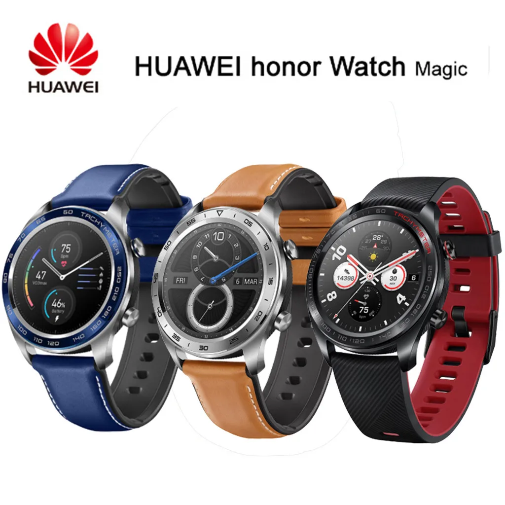

Stock! Honor Watch Magic Smart Watch Sport Sleep Run Cycling Swimming mountain GPS 1.2" AMOLED Color Screen 390*390 Watch