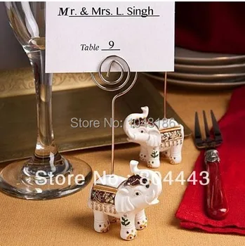 

wedding party favor place name card holder - White Elephant Place Card Holder table number card holder 100pcs/lot