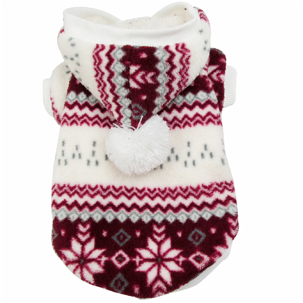 Soft Fleece Clothes For Dogs Snowflake Pattern Chihuahua Winter High Quality Pet Jackets Christmas | Дом и сад