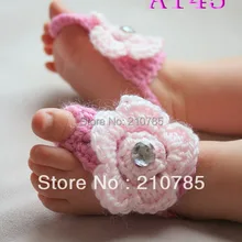 ; детские вязаные туфли с открытой ступней для малышей; ручная вязка; 20 пар