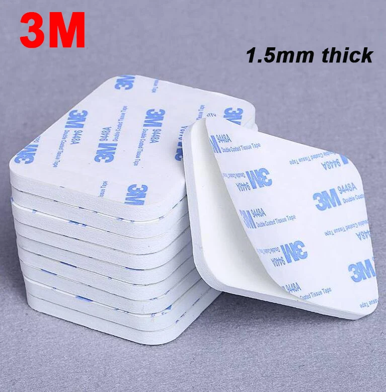 

10pcs, 1.5mm thick, 61mm*78MM with 3M 9448 Sticky Two sides Adhesive EVA Foam Gasket for Home, Car, Hook, Strong, Universal Use
