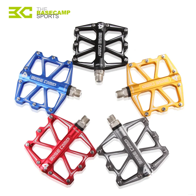 

BASECAMP Bicycle Pedals Ultralight Non-Slip For MTB Mountain Road Bike Pedal 5 Colors Alloy Aluminium 4 Bearing Cycling Pedals
