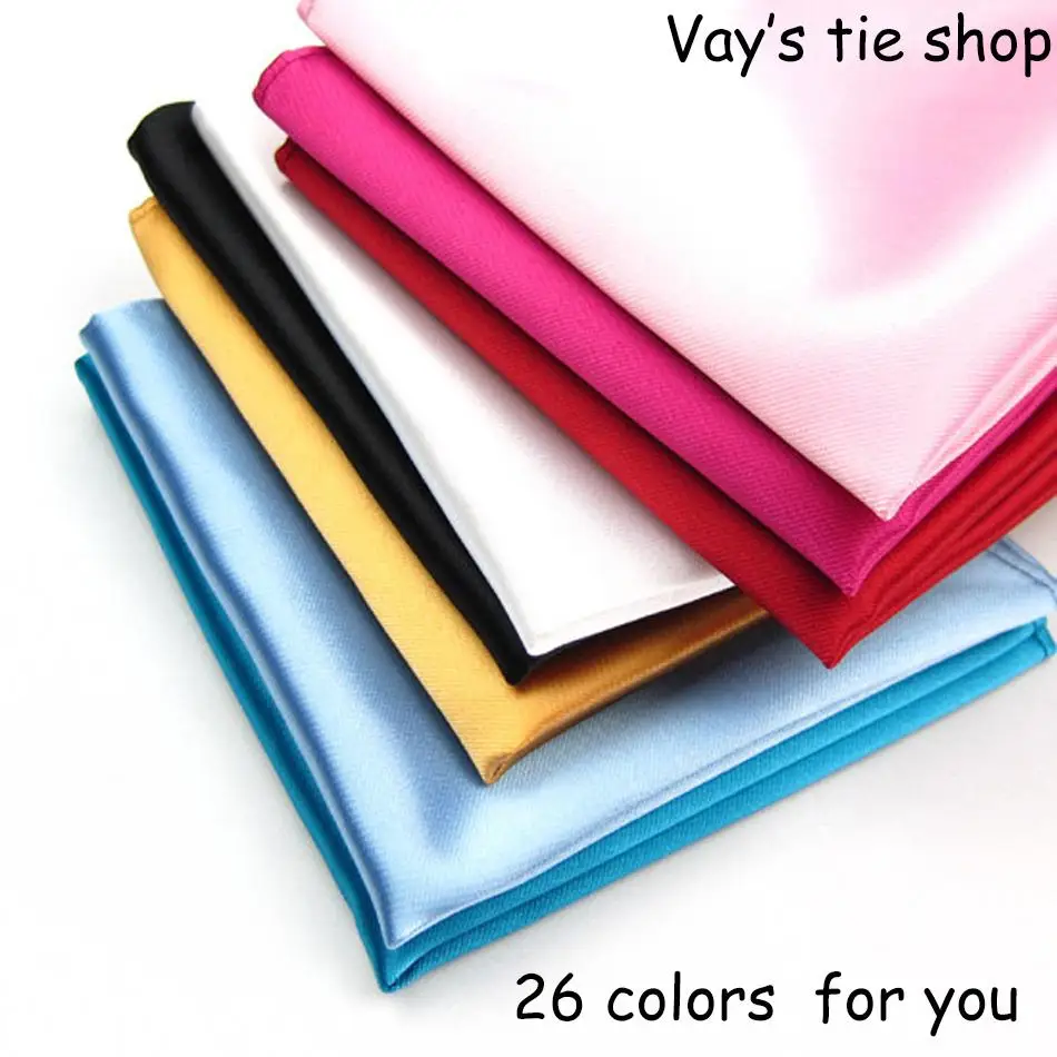 

Fashion Solid color Classic Men Handkerchief Squareinto Male Suit Pocket Towel White Black Blue Red Free SHipping 22*22cm