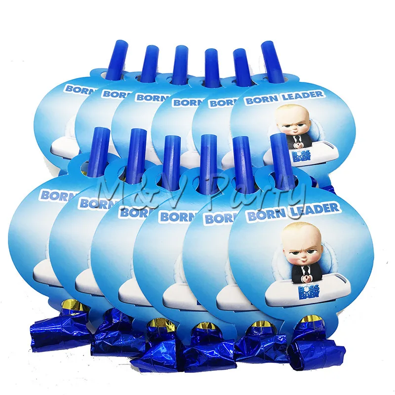 6pcs/lot Boss Baby Theme Party Noise Maker Blowout Birthday Baby Shower