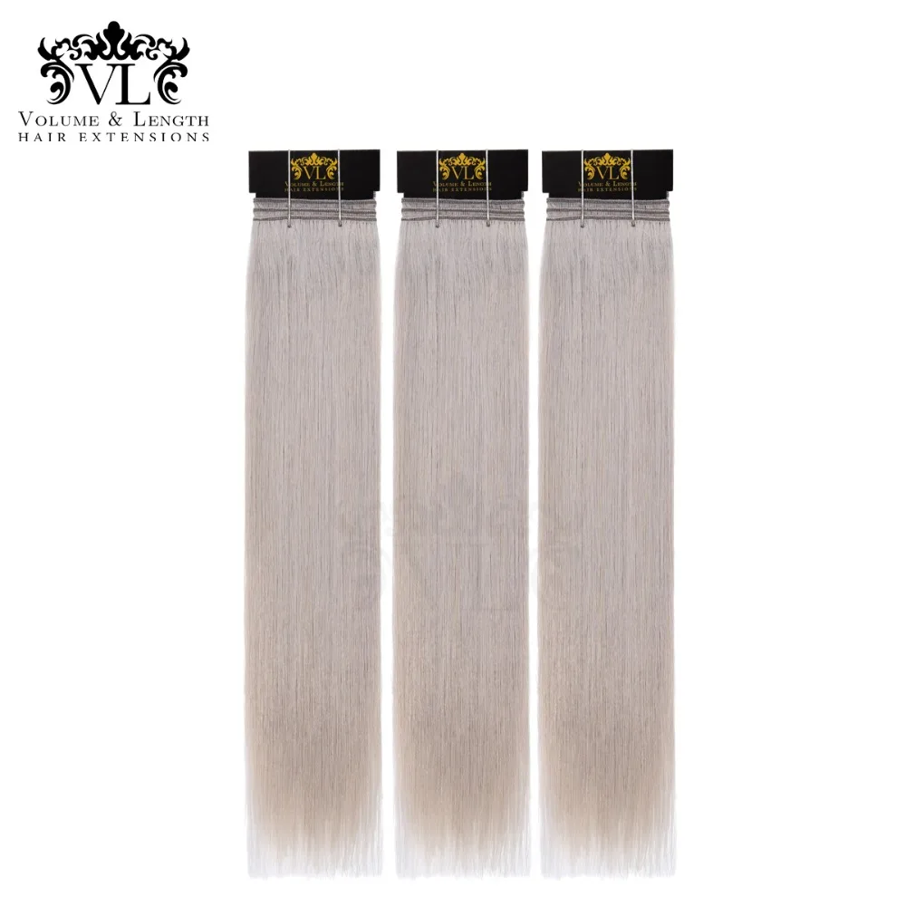 

VL Human Hair 3 Bundles Sliver Straight Hair Weave 100% Remy Hair Extensions With Free Shipping For Professional Salon Hair