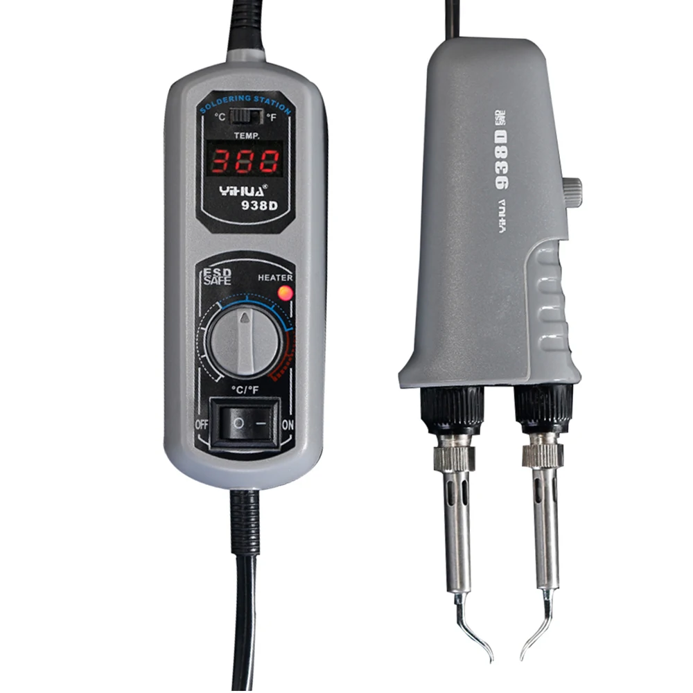 YIHUA 110V/220V EU/USPLUG 938D Portable Hot Tweezers Mini Soldering Station Hot Tweezer For BGA SMD Repairing