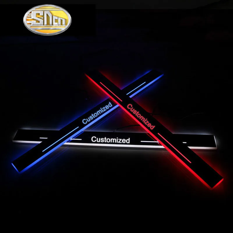 

SNCN Trim Pedal LED Car Light Door Sill Scuff Plate Pathway Dynamic Streamer Welcome Lamp for Cadillac CTS 2014