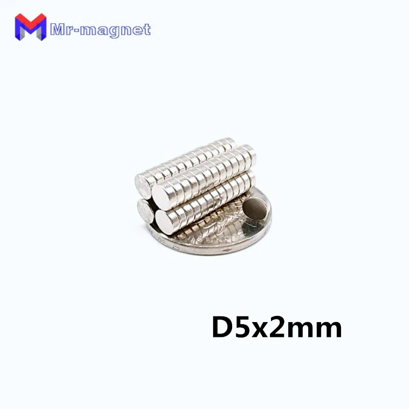1000pcs Dia 5mmx2mm 5x2 D5*2 D5*2mm 5x2mm 5*2 neodymium NdFeB rare earth permanent cylinder magnet for DIY | Обустройство дома