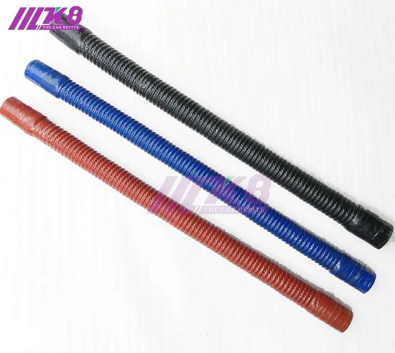 

ID:38MM 45MM 50MM replace auto bend silicone tube hose rubber steel tube pipe (Length: 400mm500MM 600MM 800MM) Red/Blue/Black