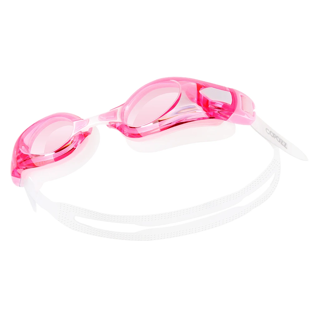 COPOZZ близорукость плавательные очки для мужчин и женщин для взрослых от 0 до 1,5 до-8 двойные Анти-туман УФ Protecion плавательные очки Pro диоптрий Zwembril - Цвет: Transparent Pink